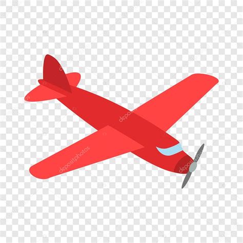 Isométrica ícone avião vermelho Vetor de Stock ylivdesign 145450679