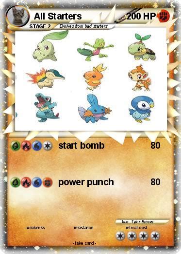 Pokémon All Starters 3 3 Start Bomb My Pokemon Card