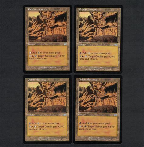 GOBLIN BURROWS x4 - Land Magic - MtG Onslaught Playset of Four - Uncommon