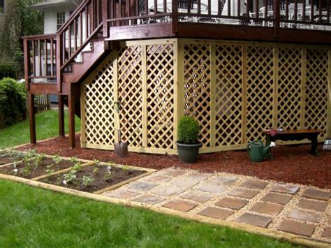 Installing composite deck skirting and fascia decks installing deck lattice how tos diy how to install vinyl lattice part 1 installing vinyl lattice under deck mycoffeepot org veranda plastic lattice installation tips frame vinyl porch skirting. Adding Lattice to the Bottom of a Deck | HGTV