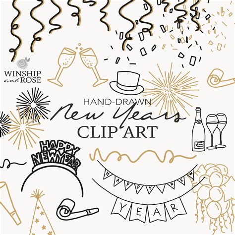 New Years Clipart Dividers