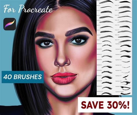 40 Procreate brushes procreate eyelashes brushes procreate ...