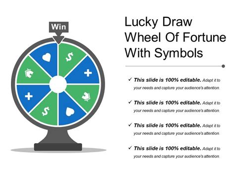 Lucky Draw Wheel Of Fortune With Symbols Powerpoint Presentation