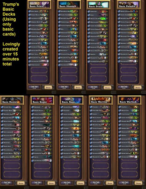 Demon hunter decks druid decks hunter decks mage decks paladin decks priest decks rogue decks shaman decks warlock decks warrior decks. imgur.com | Hearthstone, Deck, Hearth stone