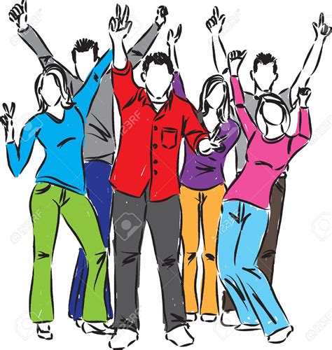 Happy Group Of People Clip Art