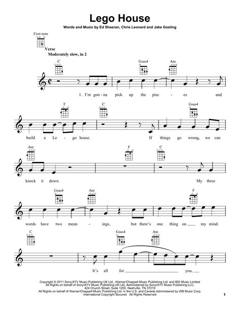 Lego house lyrics by ed sheeran from the album + with song meanings and video. Ed Sheeran Lego House 158871 in 2020 | Sheet music, Ed ...
