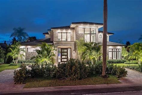 5 Bedroom Two Story Contemporary Florida Style Home Floor Plan