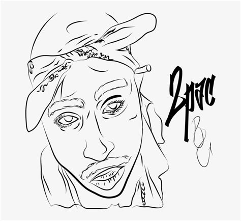 Tupac Drawing At Getdrawings Drawing Of Tupac Outline Png Image