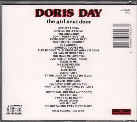 Doris Day Girl Next Door Cd Germany Entertainers 1997 Cd223 Ebay