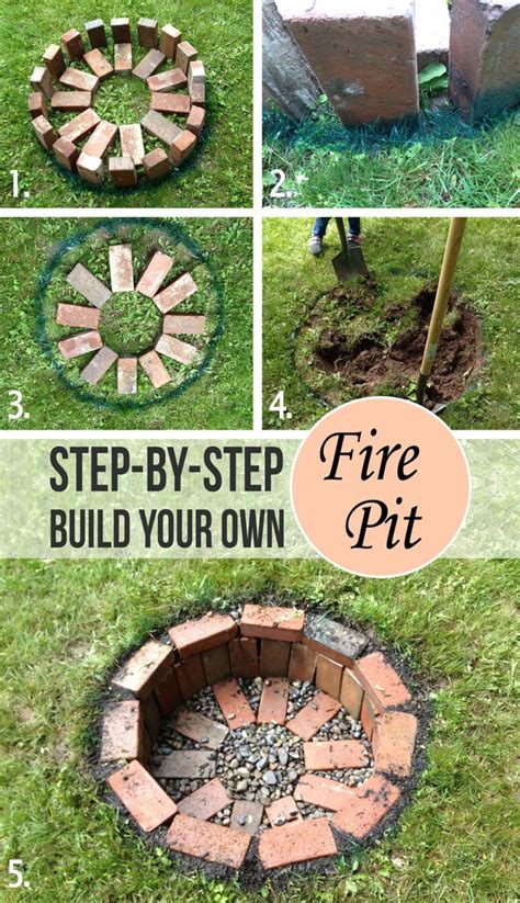 The fire pit uses gel fireplace fuel cans to achieve those bright yet gentle flames. DIY Build your own Fire Pit | Brick fire pit, Diy backyard, Fire pit backyard