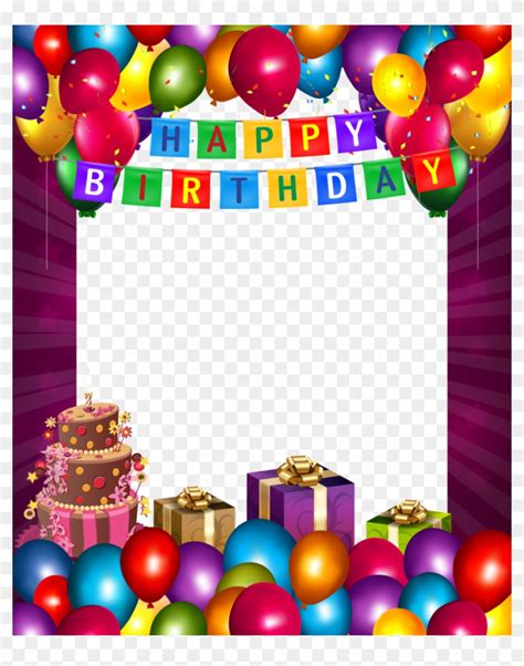 1500 x 2100 jpeg 248 кб. Happy Birthday Frame Clipart Birthday Wish Picture - Happy ...