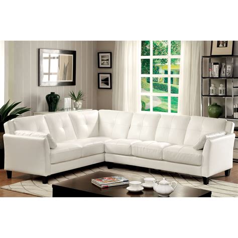 White Faux Leather Living Room Set Noconexpress