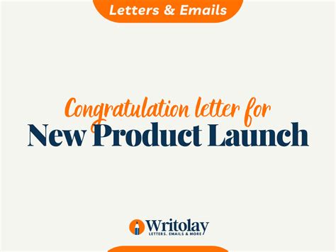 Product Launch Congratulation Letter 4 Templates Writolay