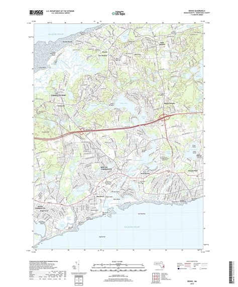 Dennis Massachusetts 2018 Usgs Old Topo Map Reprint 7x7 Ma Quad