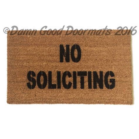 No Soliciting Rude Funny Novelty Doormat