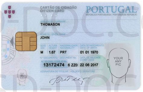 ID Card Portugal Front Back PSD Store