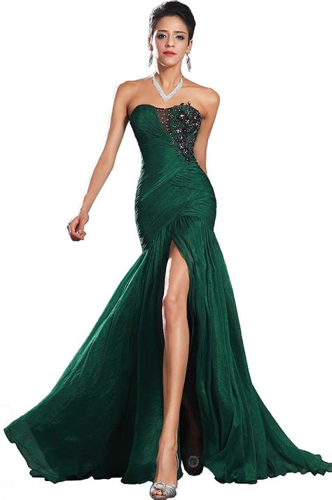 Edressit New Strapless Green Evening Dress Prom Ball Gown 00134604 Sz18 Uk Clothing