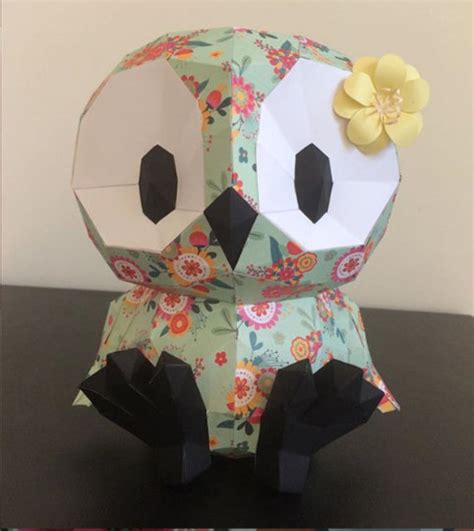 Owl Papercraft Owl Papercraft Diy Craft Owl Sculpture Etsy