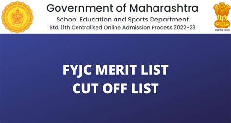 Fyjc Merit List 2022 2nd Cut Off Allotment List