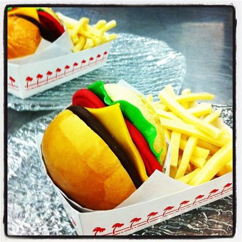 Is it safe to eat? Care for a Hamburger and french fries... made of marzipan ...