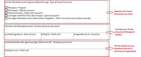 How To Fill German National Visa Application Form 4