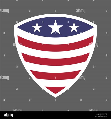 Estados Unidos De América Eeuu Bandera Escudo Icono Ilustración