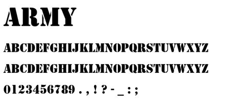 Army Font Fancy Stencilarmy Category Fonts Cricut Fonts Stencil Font