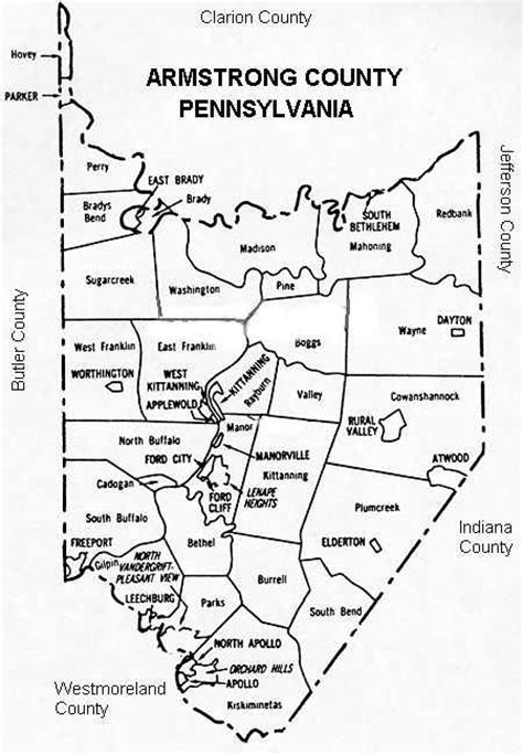 Armstrong County Pennsylvania Township Maps