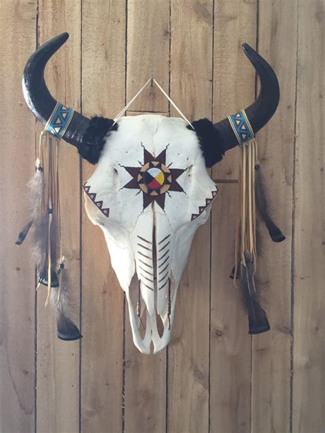 Sold Native American Bison Skull Real Buffalo Head With Etsy