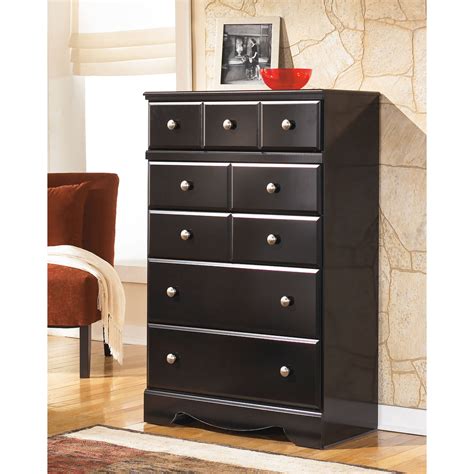 Bring order to your bedroom without breaking the bank with this clean lined chest. Ashley Shay 5 Drawer Chest | Dressers | Furniture ...