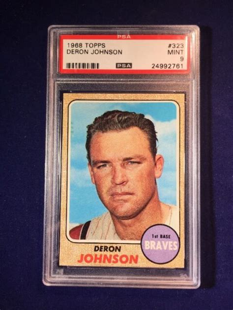 1968 Topps Deron Johnson 323 Psa 9 Atlanta Braves Ebay