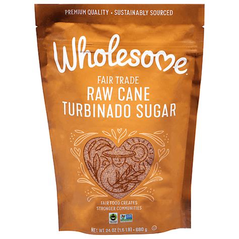 Wholesome Sweeteners Sugar Natural Raw Cane Turbinado Fair Trade