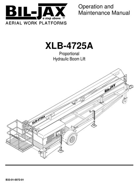 Bil Jax Xlb 4725a Operation And Maintenance Manual Pdf Download Manualslib
