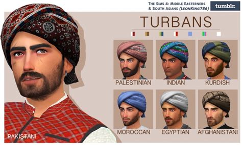 Turbans Recolored By Leonking786 At The Sims 4 Middle Easterners