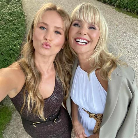 christie brinkley and daughter sailor twin with bangs in sweet selfies
