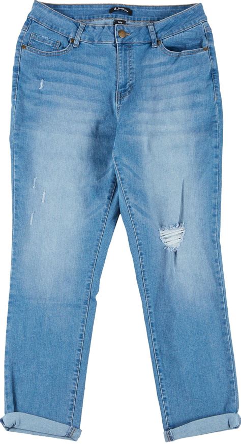D. Jeans - D. Jeans Womens Recycled Girlfriend Cuffed Denim Jeans 33''W ...