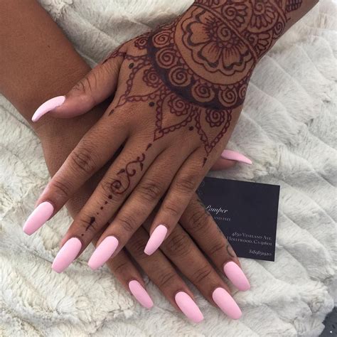 Modern Pamper Salon On Instagram Baby Pink And Henna Tatts Now This