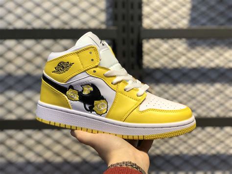 Treat with a leather protector. Air Jordan 1 Mid "Yellow Flower" For Sale - The Sole Line
