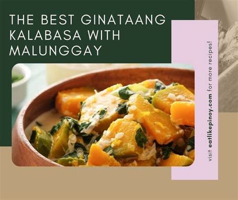 How To Cook The Best Ginataang Kalabasa With Malunggay Eat Like Pinoy