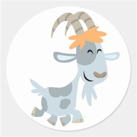 Cute Cool Cartoon Goat Sticker Zazzle