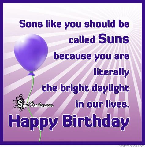Happy Birthday Saying For A Son Birthday Ideas