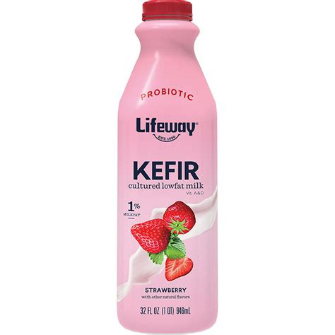 Lifeway Kefir Strawberry Lowfat Milk Probiotic Drink 32 Fl Oz