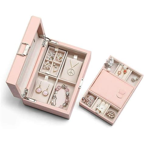 Vlando Vlando Mirrored Jewelry Box Organizer 2 Layer Multi