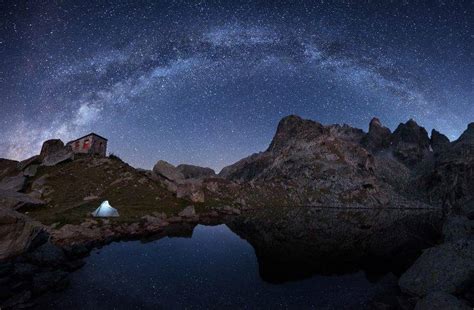 Nature Night Stars Milky Way Landscape Mountain Rock