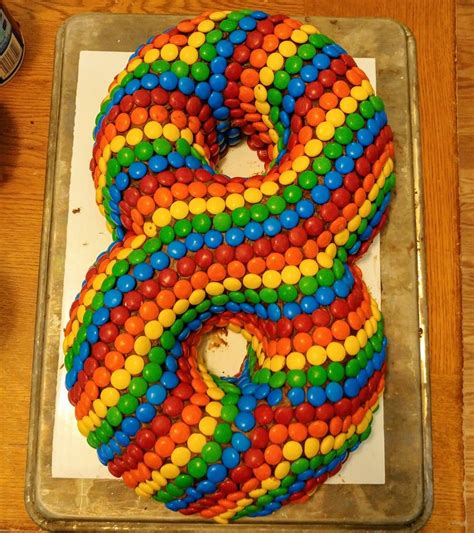 Cut the fairy fingers in the strips of meringues (sticks about 1cm). Chocolate Bundt cake number 8 | 8th birthday cake, Number ...