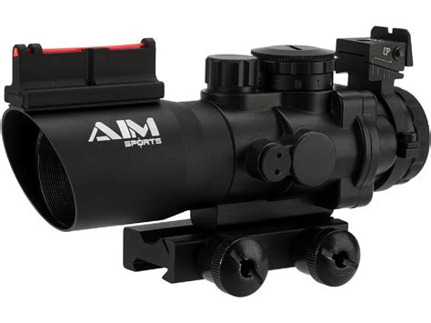 Aim Sports Reddot Scope 4×32 Tri Illuminated Fiber Optic Sight
