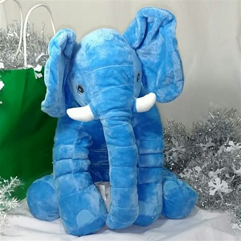 37 Off Cartoon Toys Other Elephant Plush 16 Sitting Blue Soft