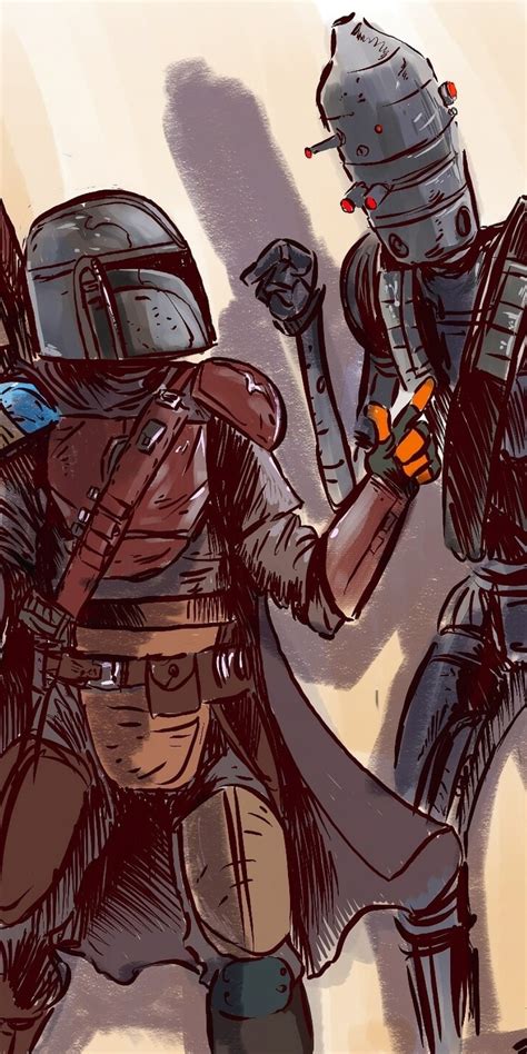 1080x2160 The Mandalorian And Ig11 Concept Art One Plus 5thonor 7x