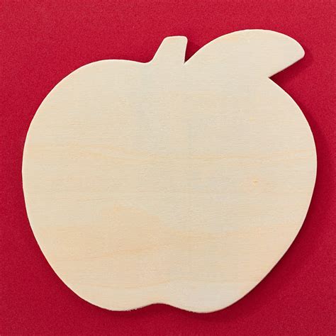 Unfinished Wood Apple Cutout Wood Cutouts Wood Crafts Craft Supplies