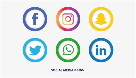 Social Media Icons Set Social Media Icon Png And Facebook